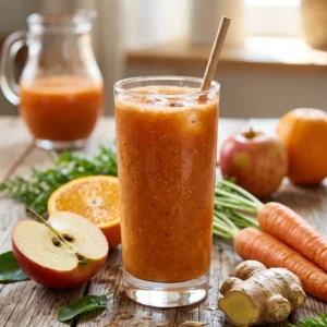 Orange-apple-carrot & ginger Juice